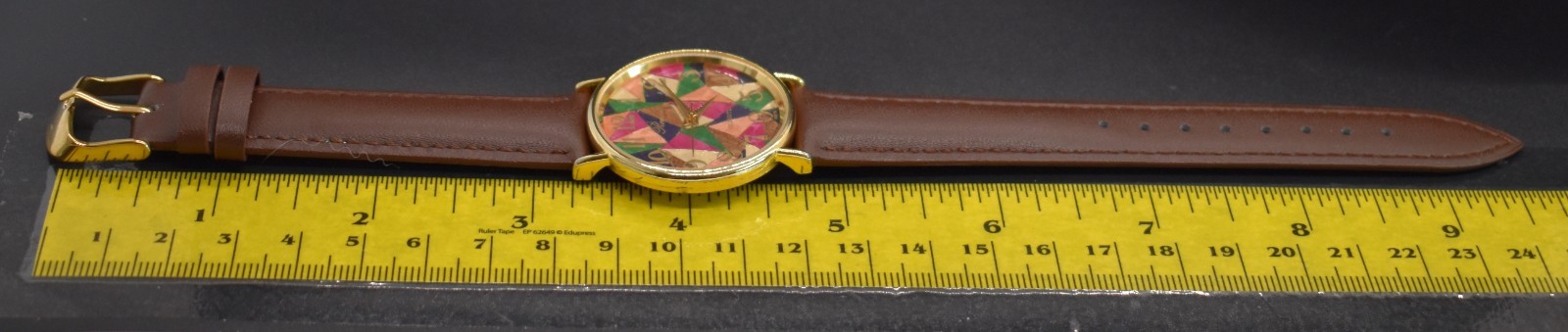 Vintage Ronica Abstract Geometric Art Dial Quartz Watch Women Swiss 80s Dress