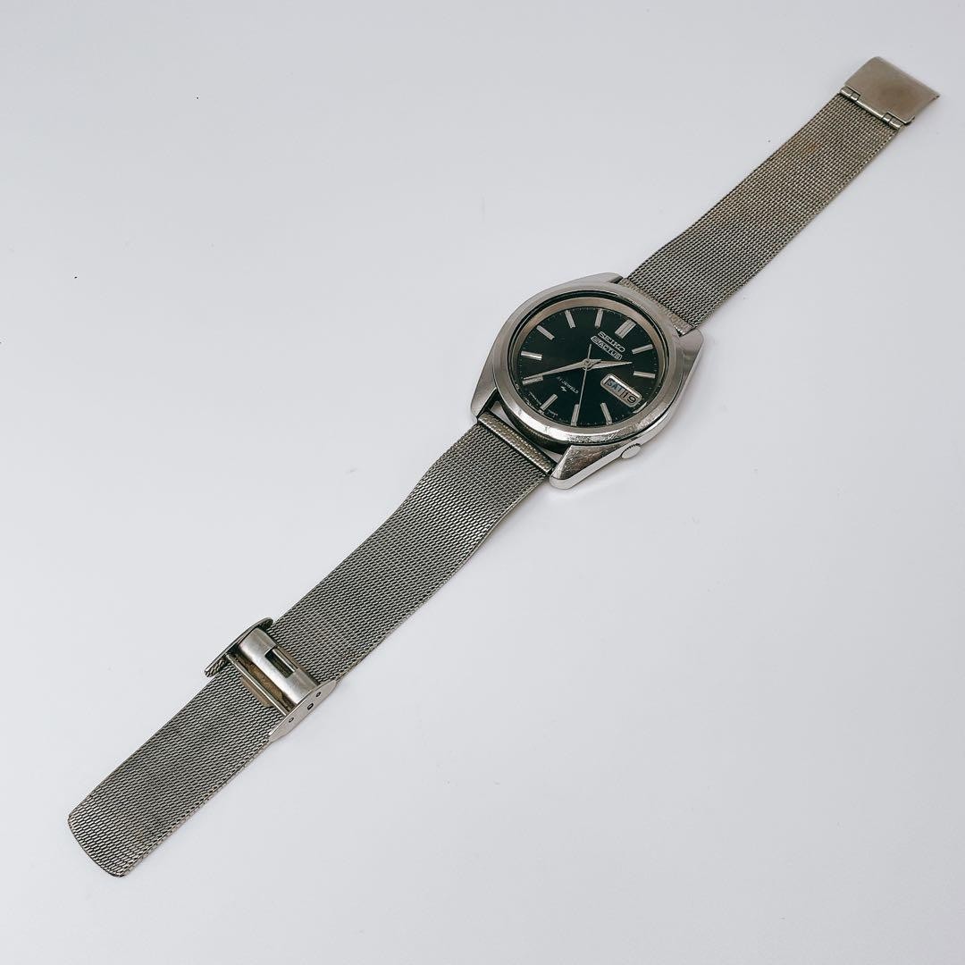 Seiko Actus Day Date 7019-7040 Vintage Automatic Silver Men’s Watch 073651
