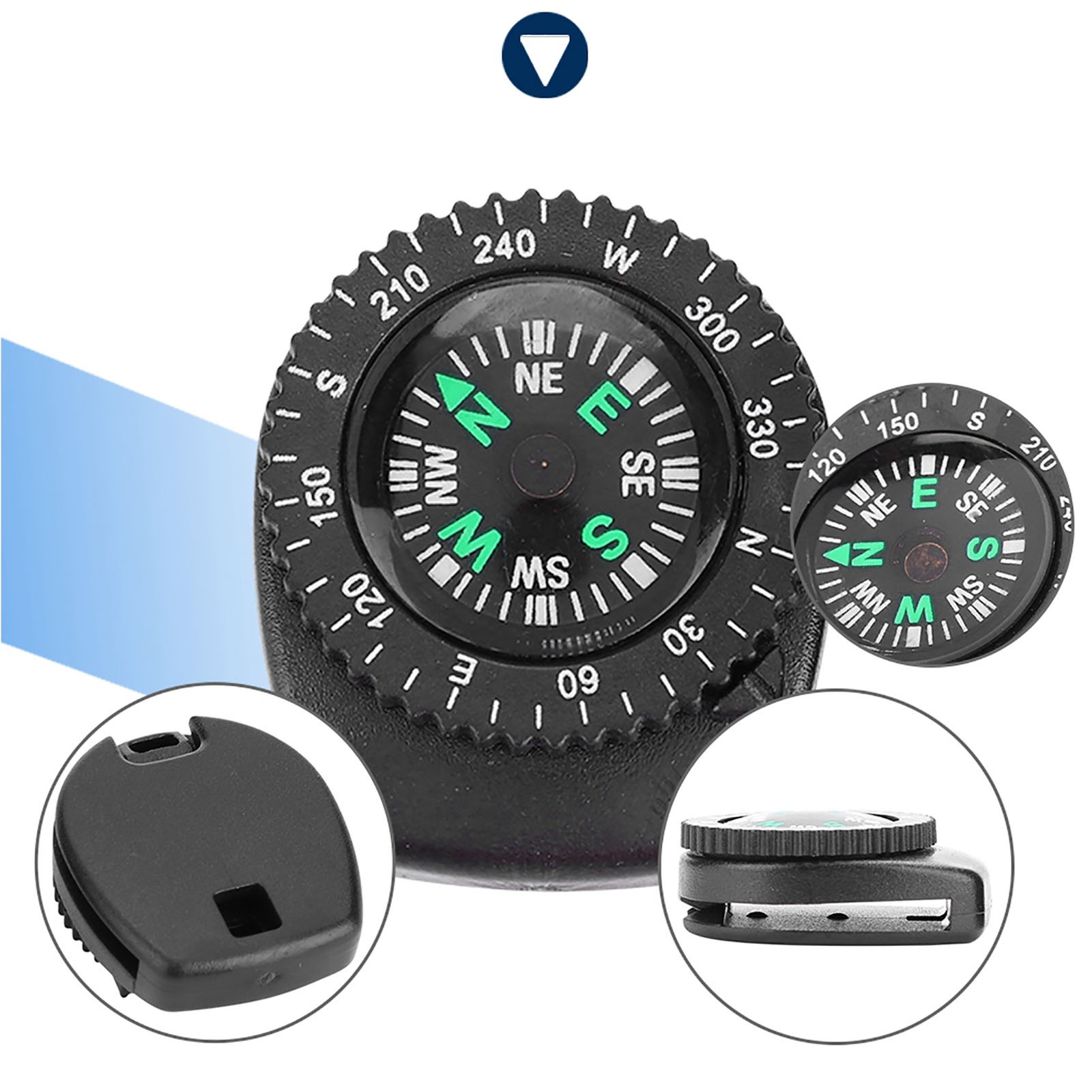 2pcs Slide Compass For Camping Boating