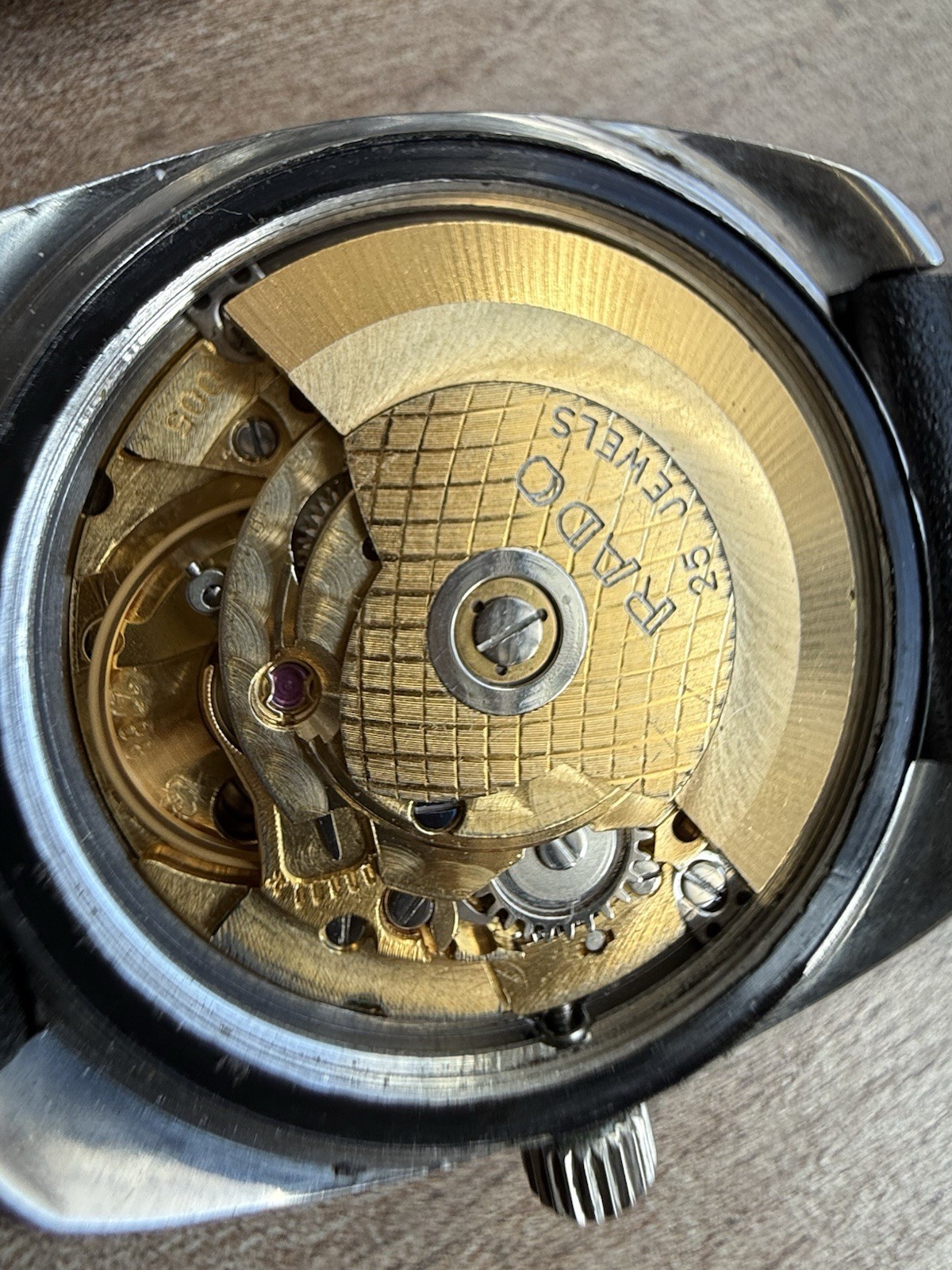Rado DiaStar 1960s Automatic Tungsten Carbide Faceted Crystal Gem Dial
