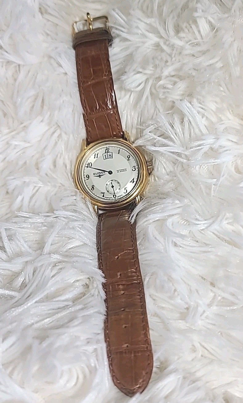 Elysee Düsseldorf Germany 80252G Chronograph Quartz Watch White/Cream Date
