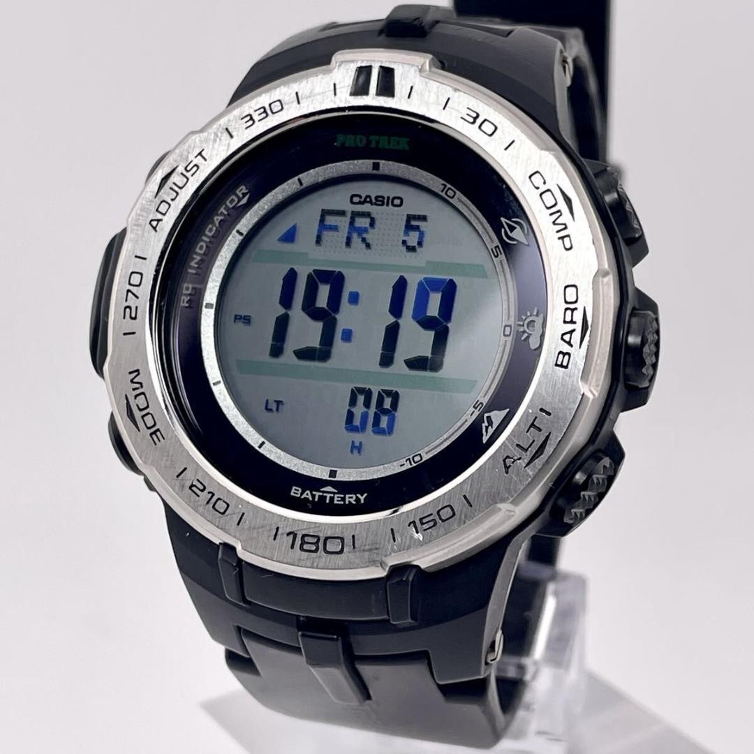 Operating Rare Casio Pro Trek PRW 3100 Barometric Altitude Direction Watch
