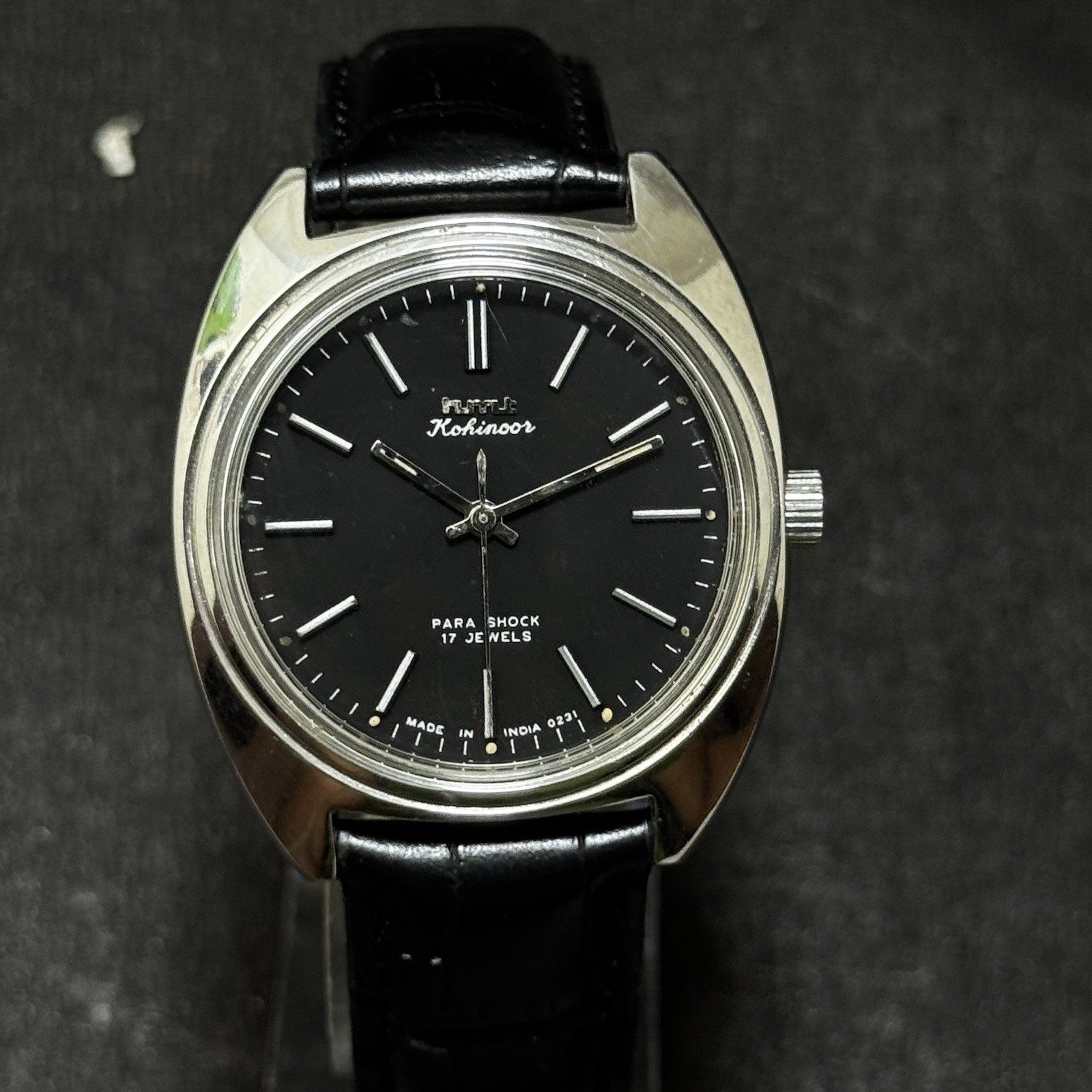 Vintage HMT Kohinoor 17 Jewels With Black Dial Men’s Wristwatch