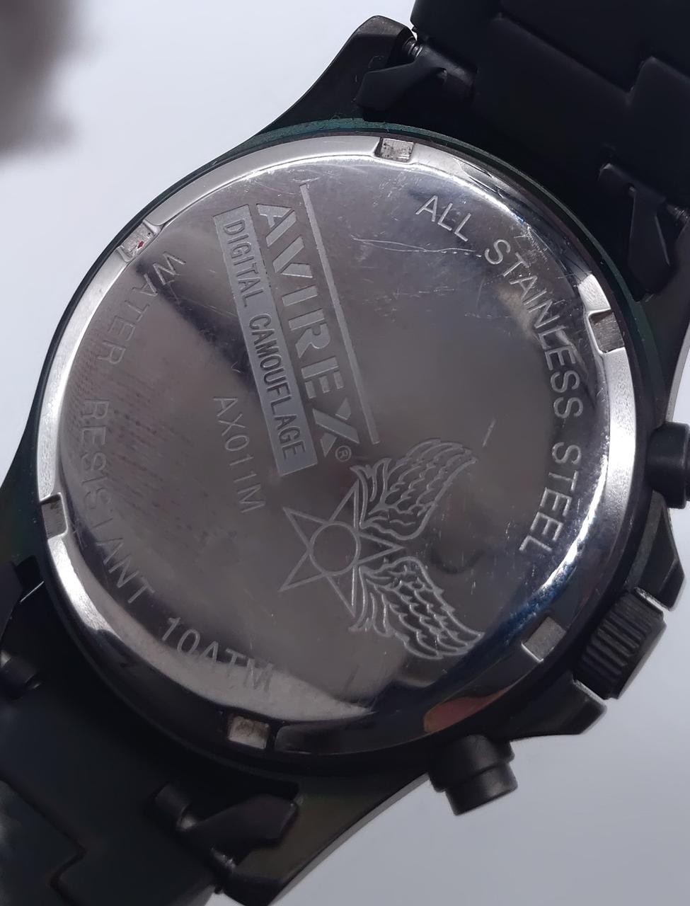 AVIREX Chronograph Watch, Stainless Steel Band -For Parts