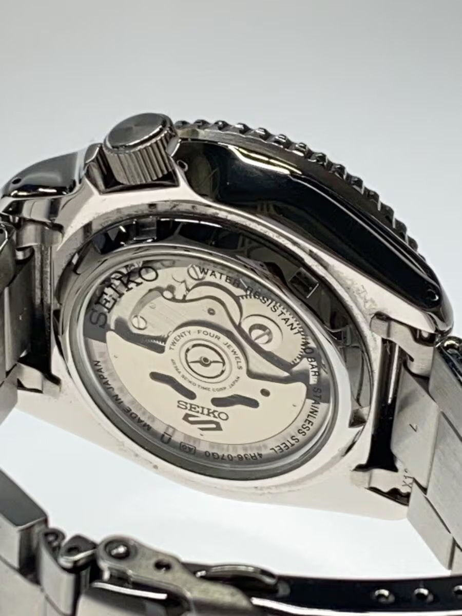 SEIKO Automatic Wristwatch Analog Stainless NVY SLV SBSA001