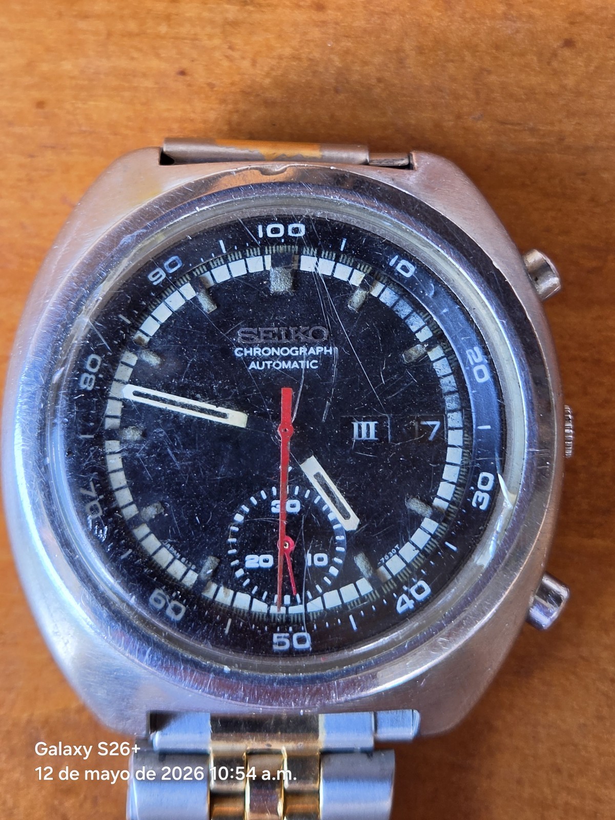 Seiko Five Sports 6139-8002 Analog Automatic Men Antique 5 Sports Speedtimer Chr