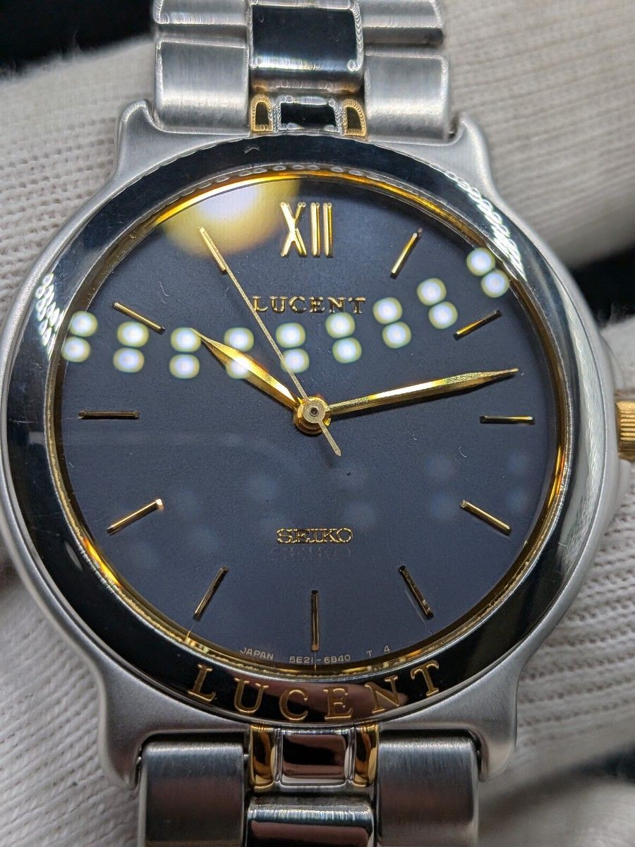 Excellent condition SEIKO LUCENT 5E21 6B80 Battery and Packing replaced Quartz E