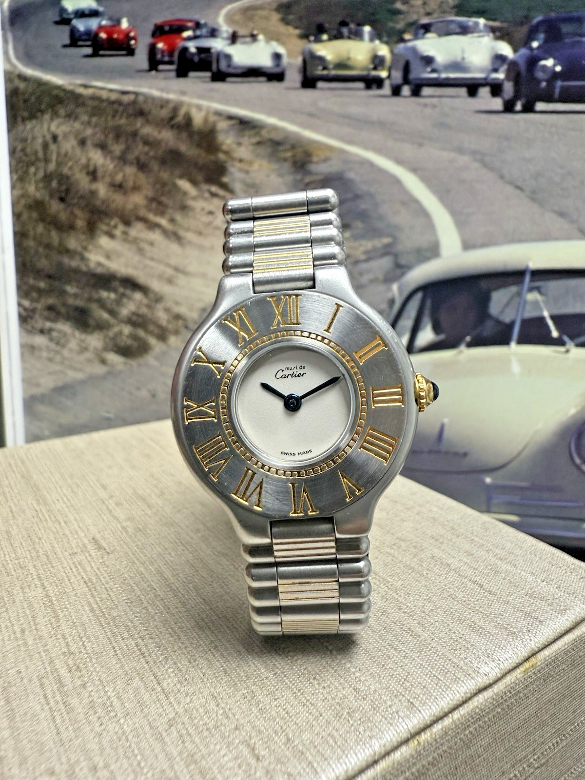 Ladies Cartier Must De Cartier 21 Steel And Gold Round Dress Watch