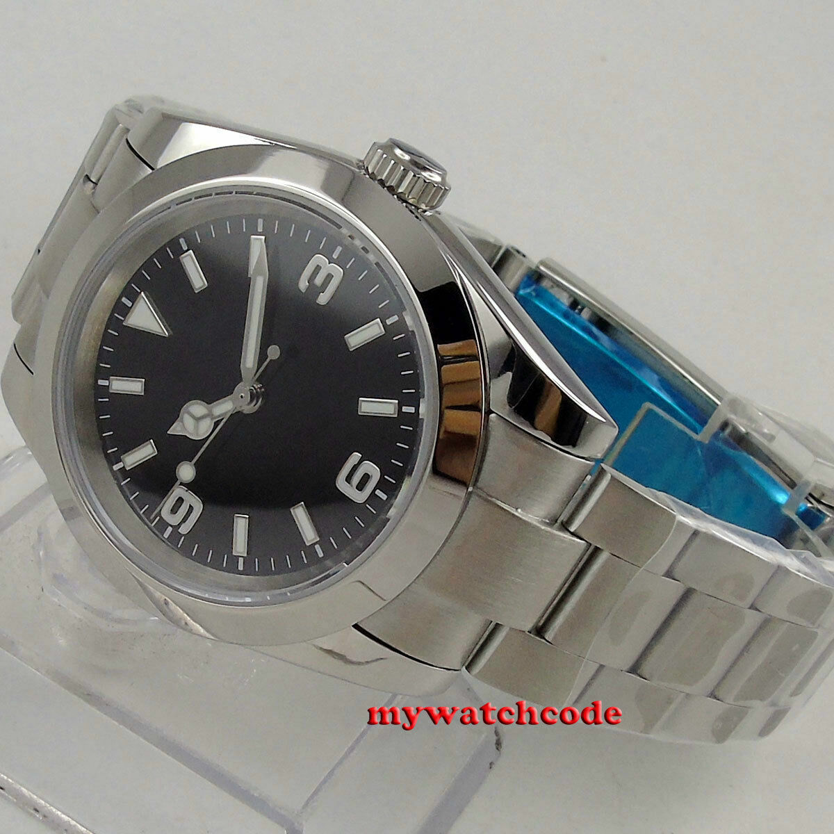 39mm BLIGER black dial sapphire glass 24 jewels NH35 PT5000 automatic mens watch