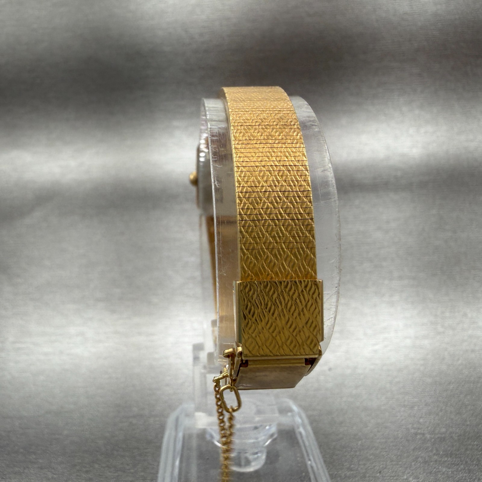 Seiko Tank Watch Women 17mm Champagne Dial Gold Tone 5420-5399 New Battery NOS