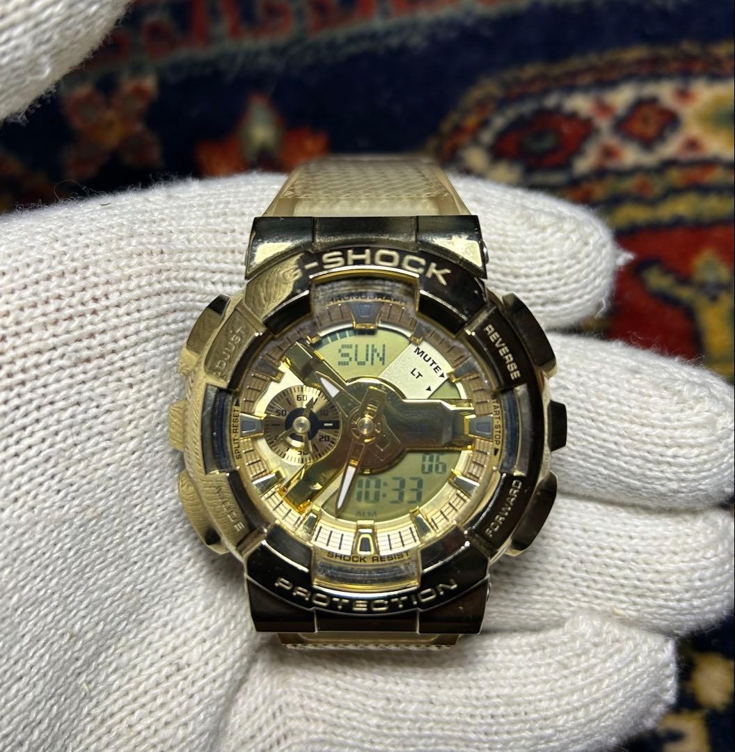 CASIO G-SHOCK GM-110SG Gold Clear Skeleton Watch