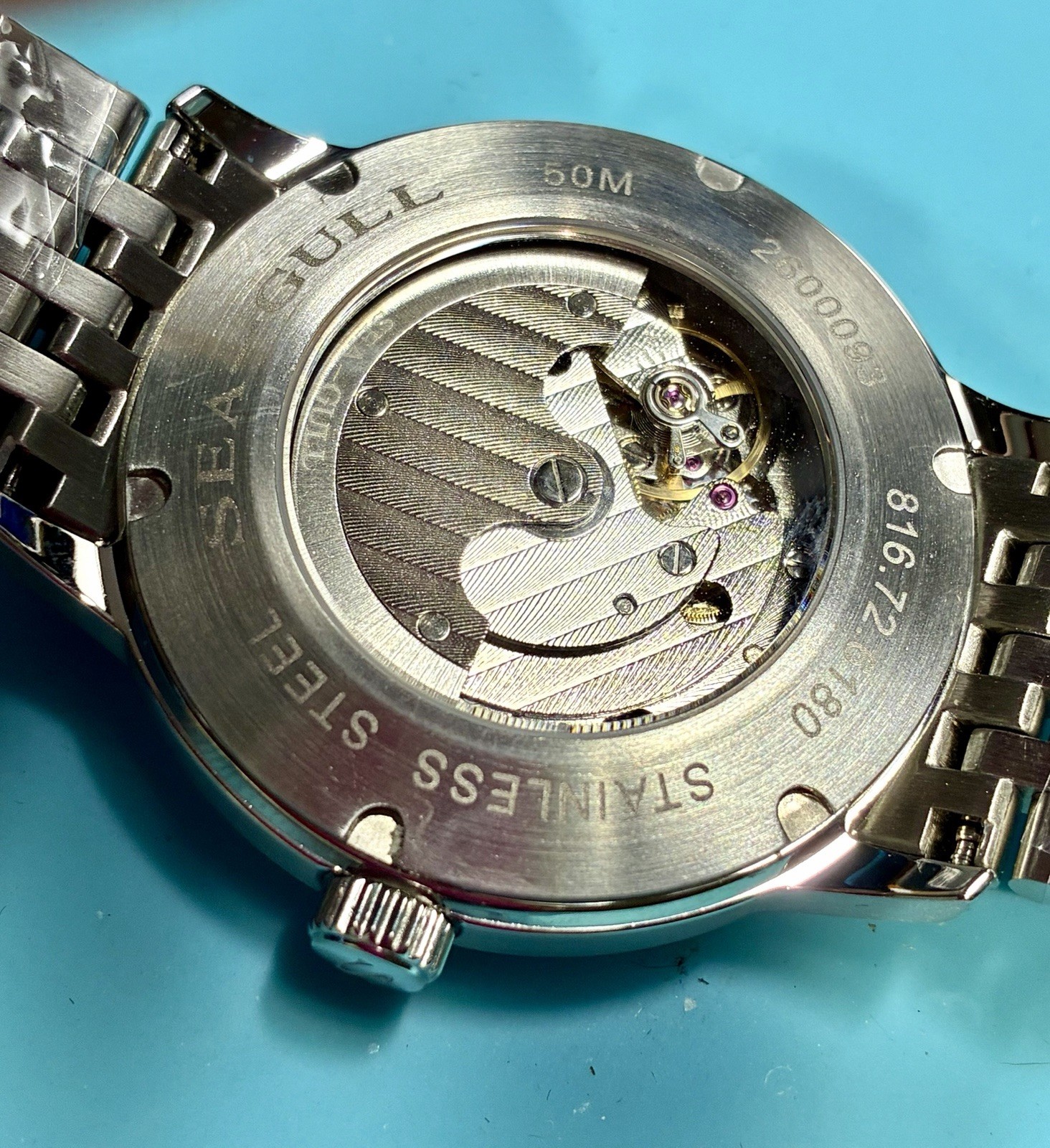 SEAGULL SAND DUNES FUME DIAL 40MM AUTOMATIC SAPPHIRE CRYSTAL STAINLESS STEEL!!