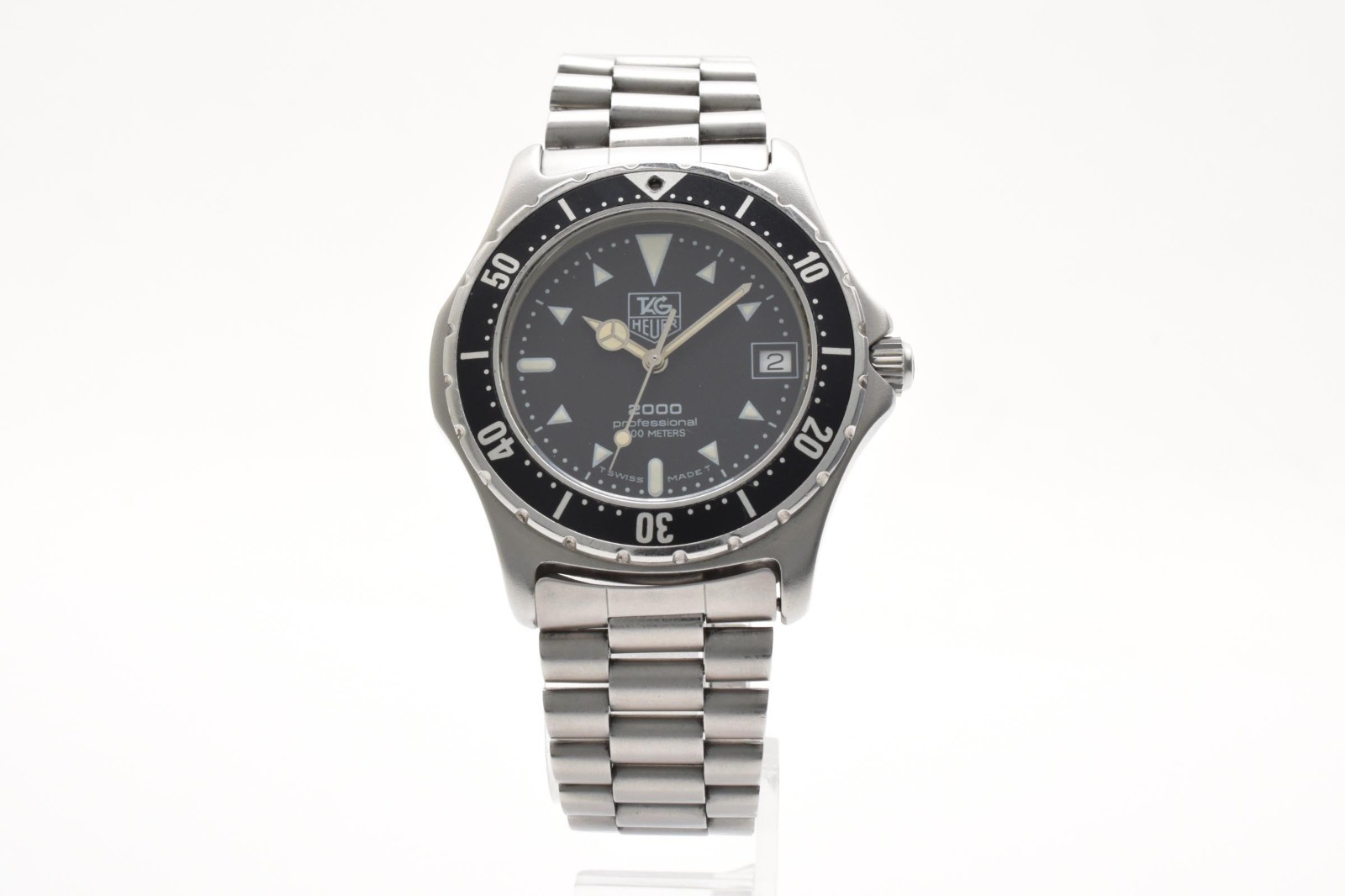 TAG Heuer Professional 973.006 Black Dial Quartz Diver Men’s Watch 200M Vintage