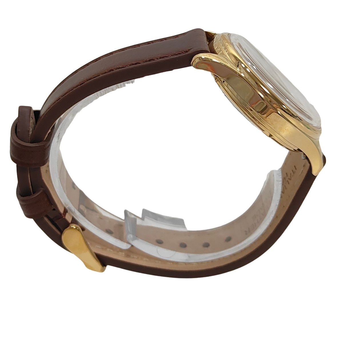KUOE Kyoto Royal Smith 90-006 Ivory Waffle Dial Watch New Brown Leather Band JP