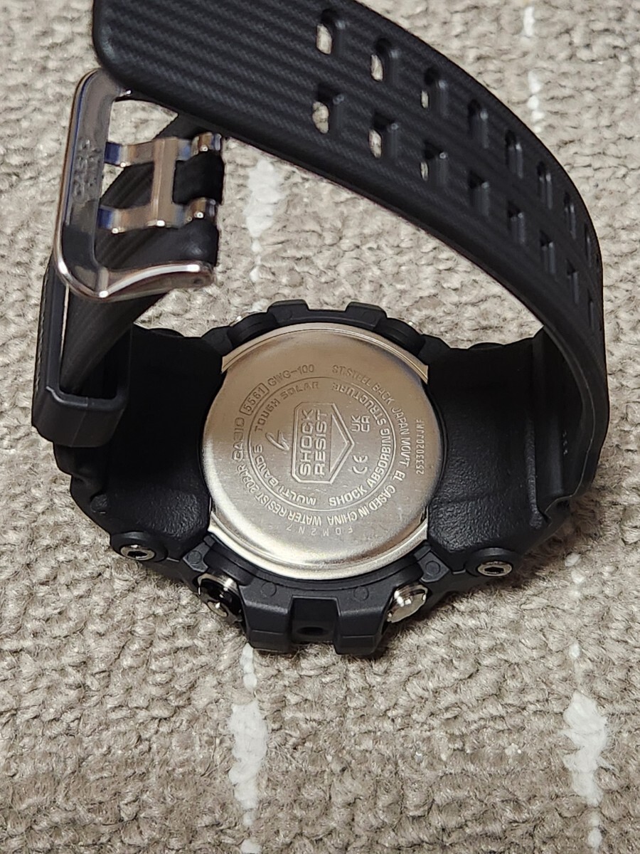 G SHOCK MUDMASTER GWG 100 1AJF Analog Digital Black Radio Solar Casio Excellent