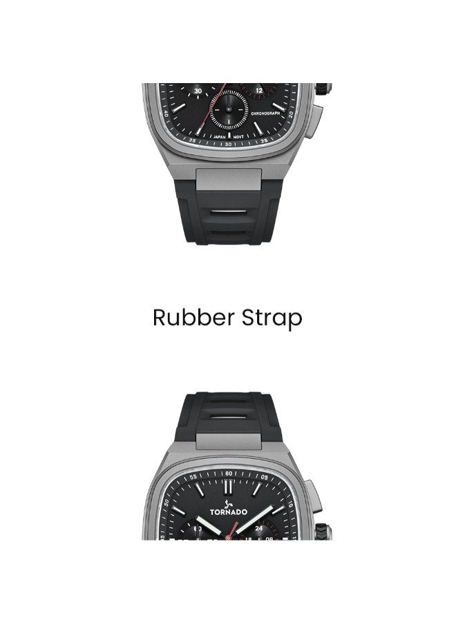 Tornado Aristocrate Men’s Chronograph Watch | Black Dial, 42mm, 100 m (10 ATM)