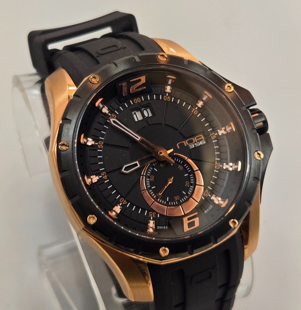 Brand New Sealed NOA Skandar Ronda Quartz 45mm SS Watch