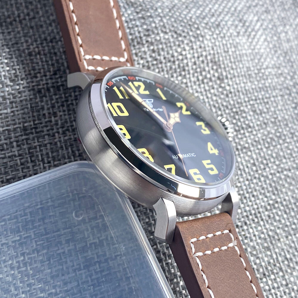 46.5MM Big Steel Case 10ATM Waterproof Japan NH35 PT5000 Movement Watch for Men