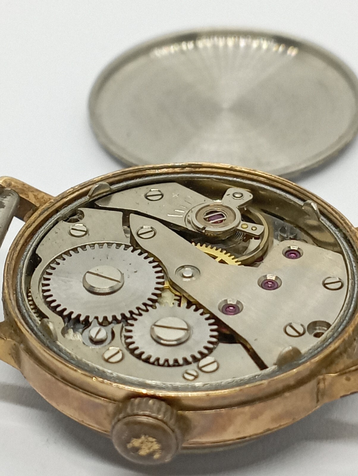 VINTAGE Gold Plated Watch Black Dial Cal. 233 Cupillard HP From 1950 Working