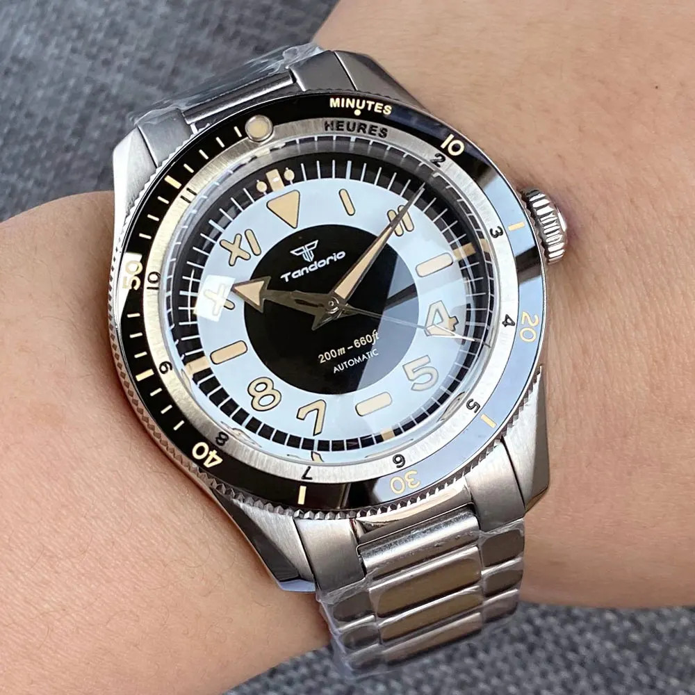 Tandorio NH35A PT5000 Automatic Dive Watch 200m Waterproof Sapphire Ceramic Men