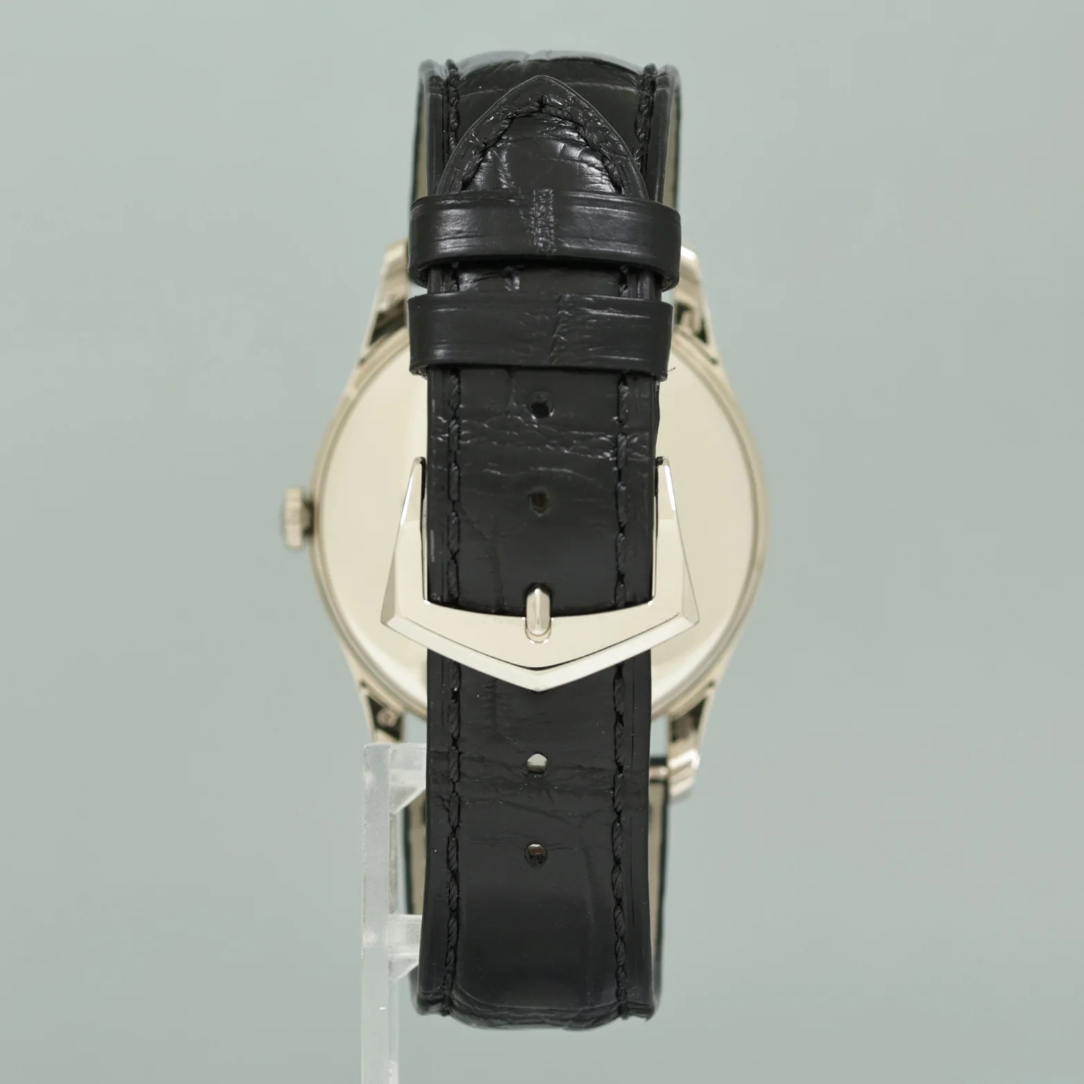MINT Patek Philippe 5196G 37mm White Gold Calatrava Black Leather Watch Box