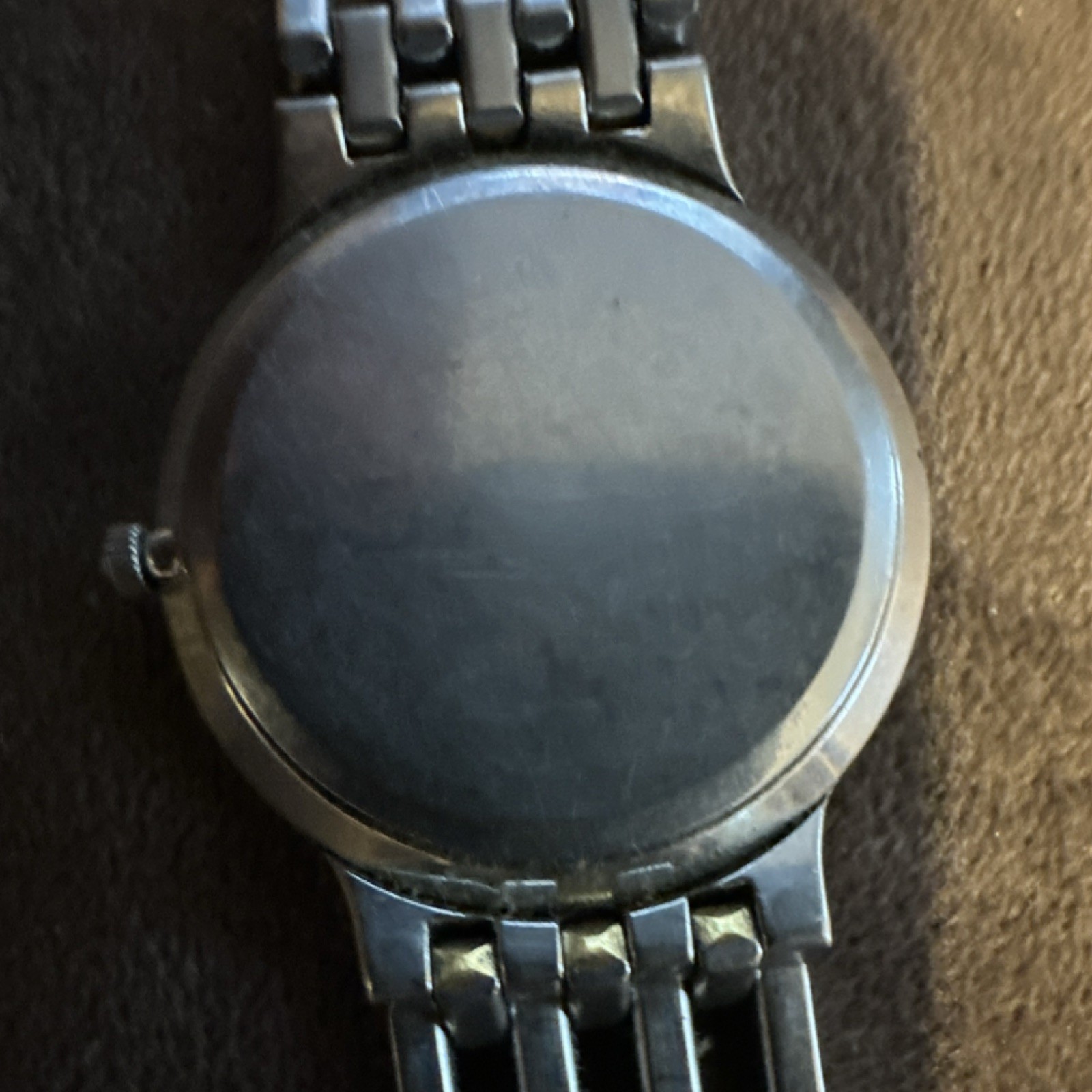 Movado Museum Classic Black Dial Two-Tone Metal Bracelet No Hour Marks Watch