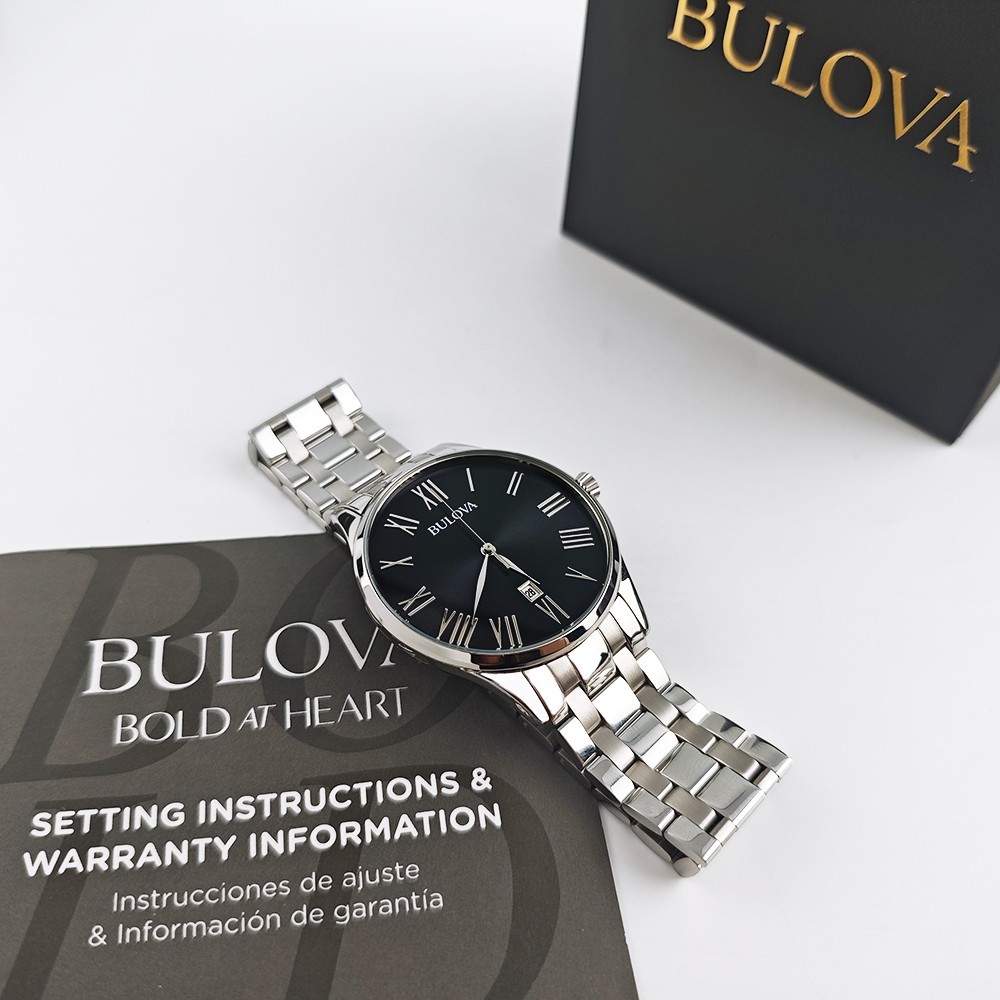 Bulova 96B261 Classic Gray Dial Silver-Tone Bracelet Men’s 40mm Quartz Watch