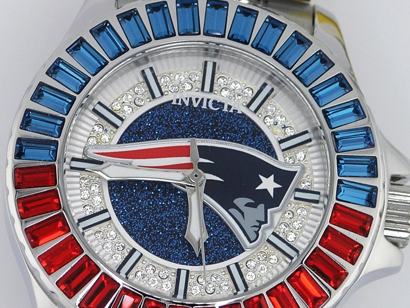 NEW INVICTA ANGEL 42048 NFL NEW ENGLAND PATRIOTS WOMENS WATCH 38MM CRYSTAL WATCH