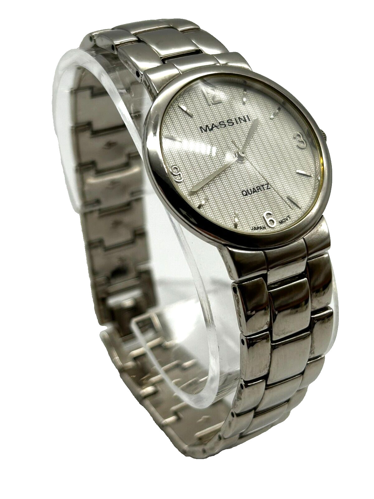 Massini Unisex Silver Tone Wrist Watch Second Hand Nurse