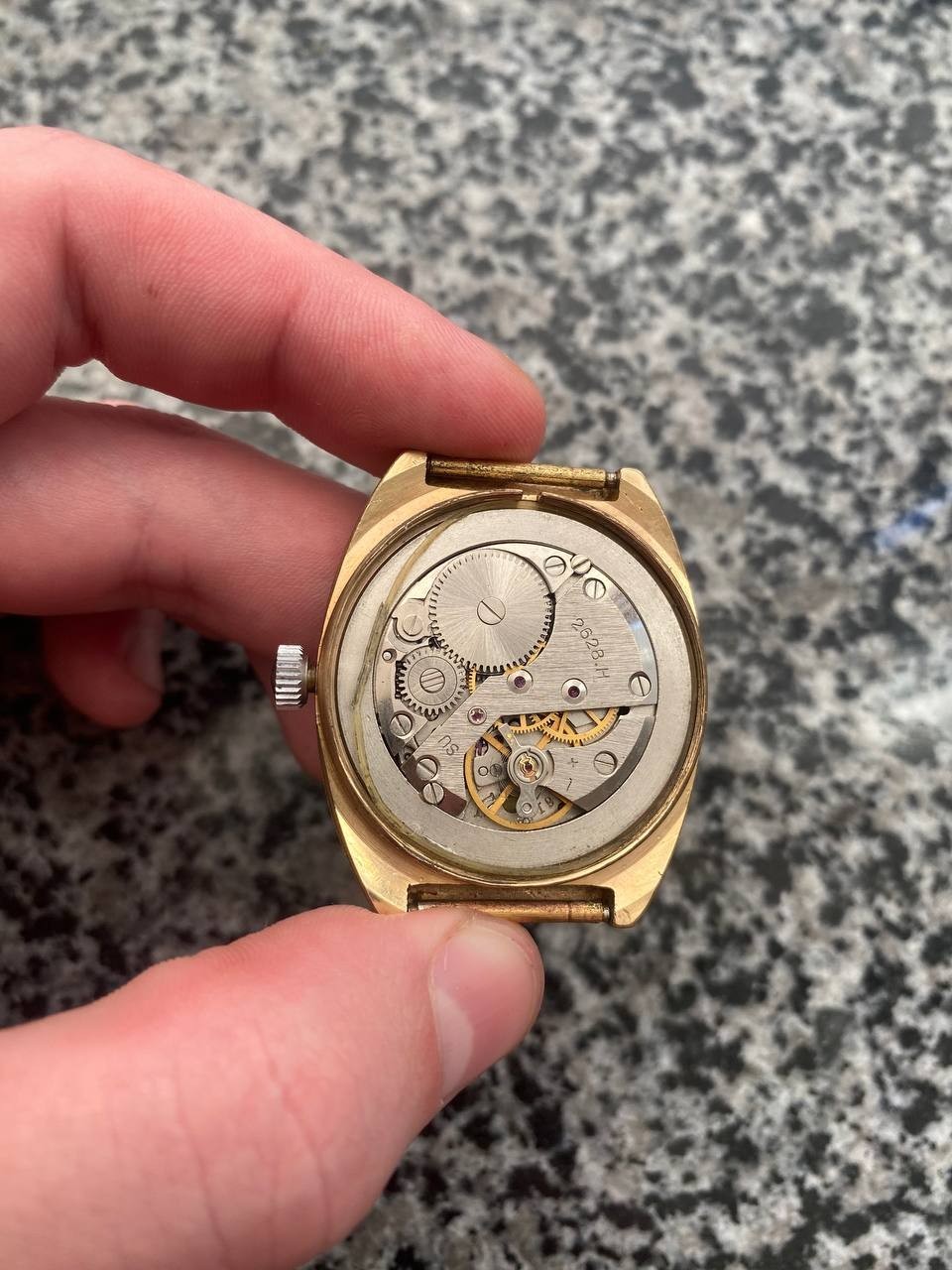 Vinrage Raketa Watch USSR Soviet mechanical Wristwach Rare Gold Plated AU-10