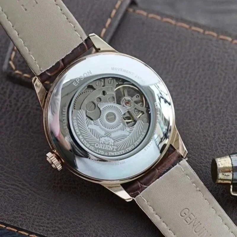 Orient Watch Bambino Classic Men Luxury Gift Automatic Mechanical Leather Strap