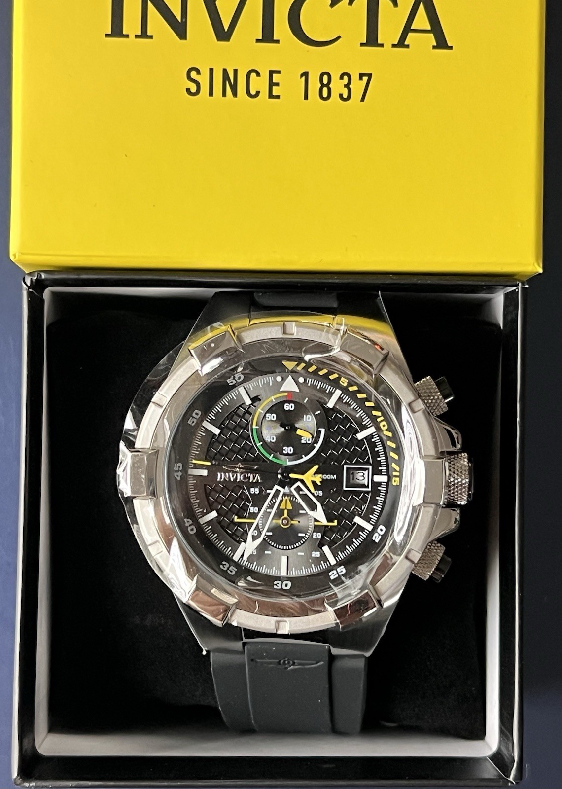 Invicta Aviator JetFrame 50.5mm Men’s Stainless Steel Black Watch 28102 Unique!