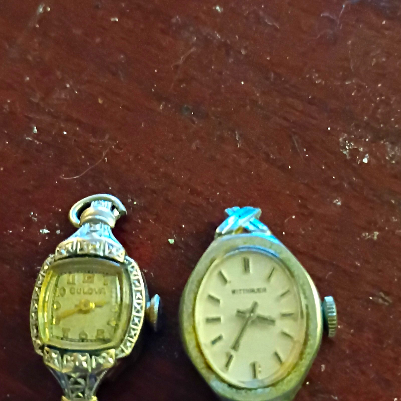Bulova Vintage Women’s Analog Gold Dial Cushion Case Arabic 12-Hr Solid Back