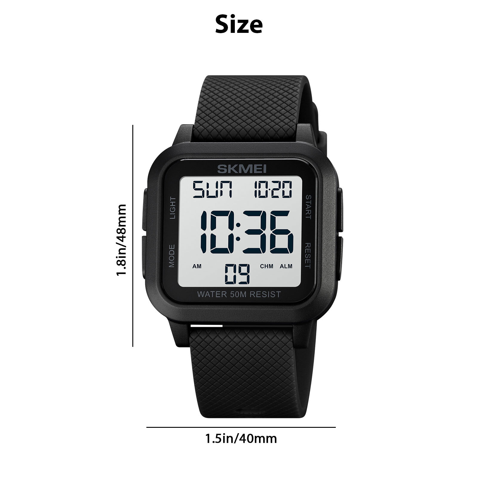 Men’s Military Sports Watch LED Screen Large Digital Face Waterproof Wristwatch