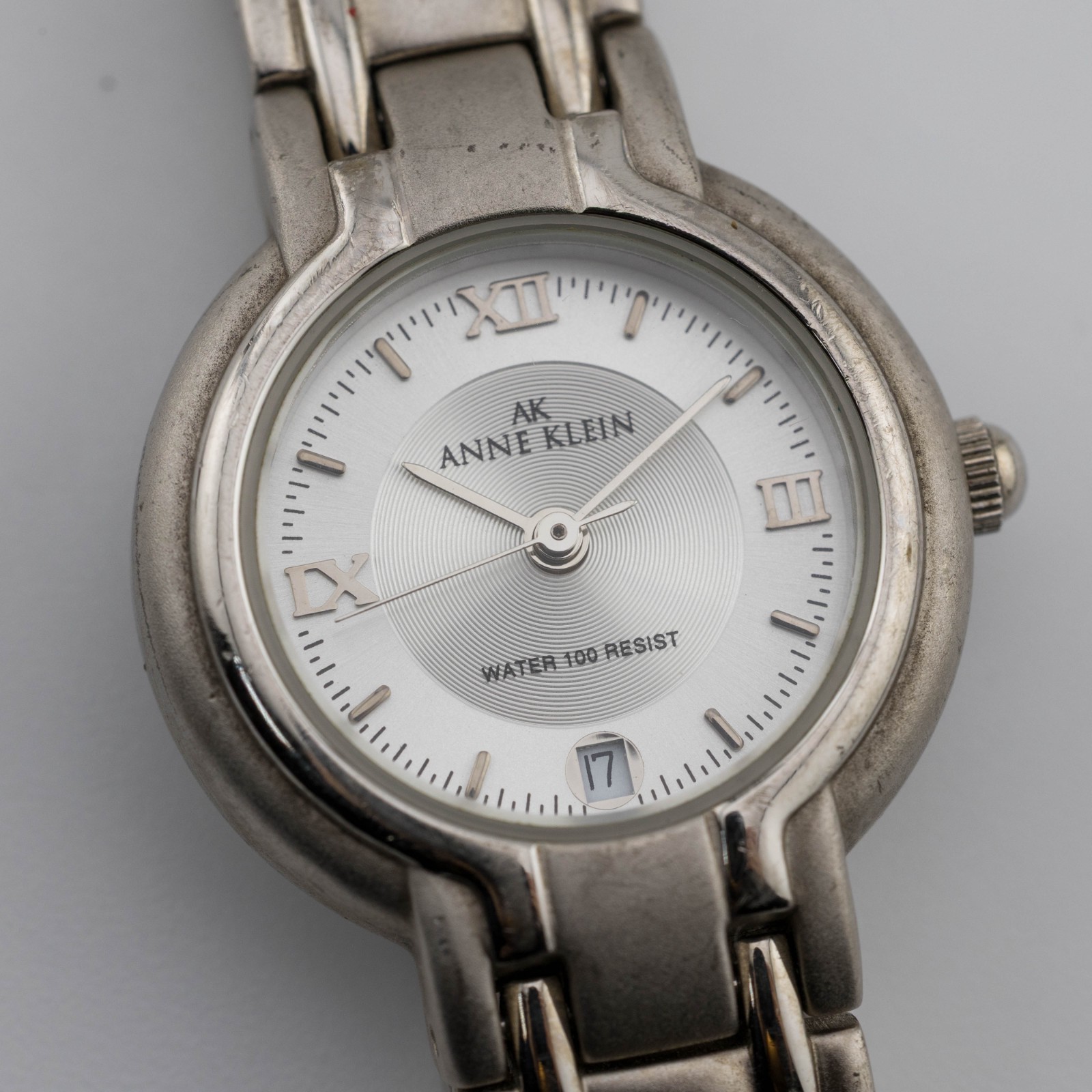 ANNE KLEIN 10/3799 Three-Hand Quartz Analog Women’s Watch Sz. 6 3/4″ New Battery