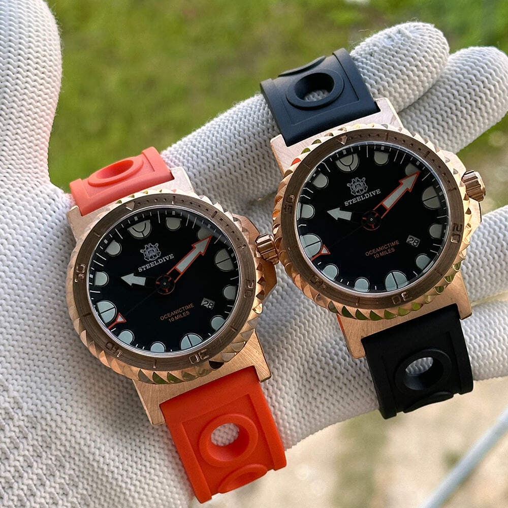 STEELDIVE SD1982S — 46.5mm Oversize Thick CuSn8 Solid Bronze NH35 Dive Watch