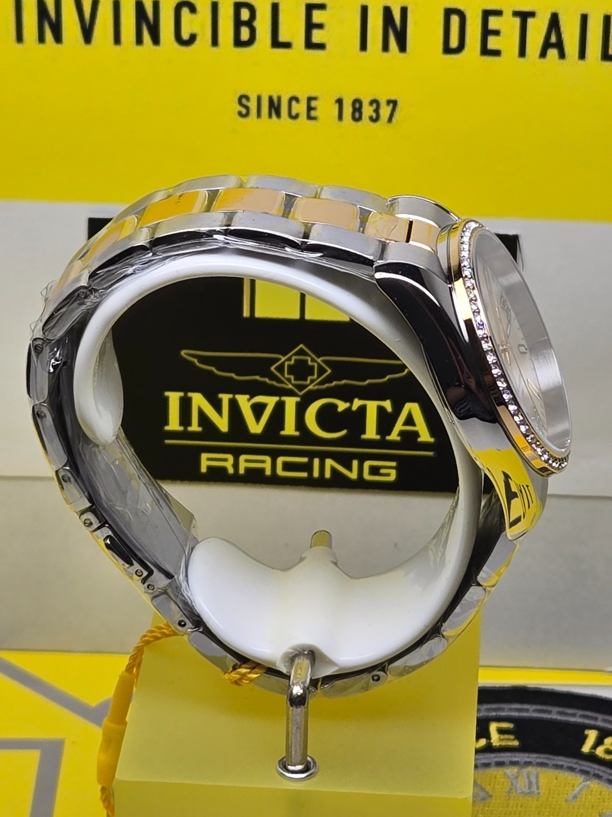 Invicta Specialty Lautus Unisex Watch w/Mother of Pearl, 38mm. Gold, Steel NEW!!