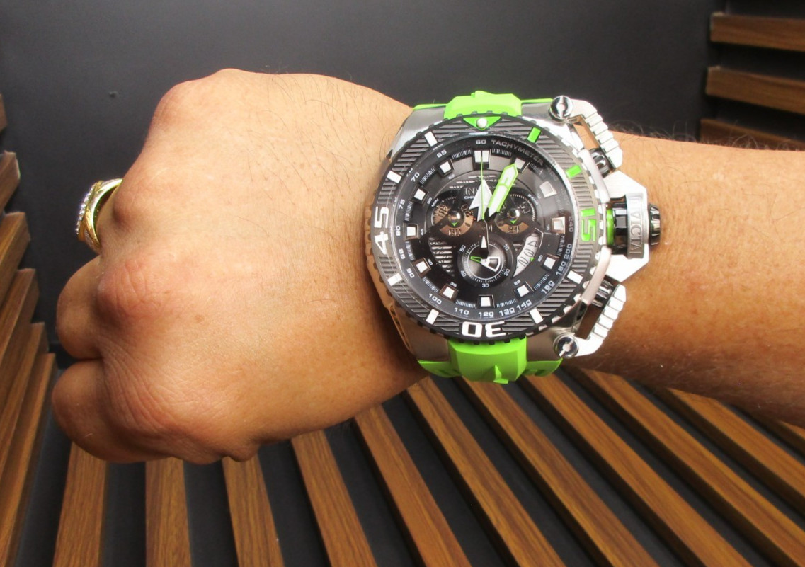 Invicta Sea Hunter full size Men’s Watch 57/69mm Green tone 49626
