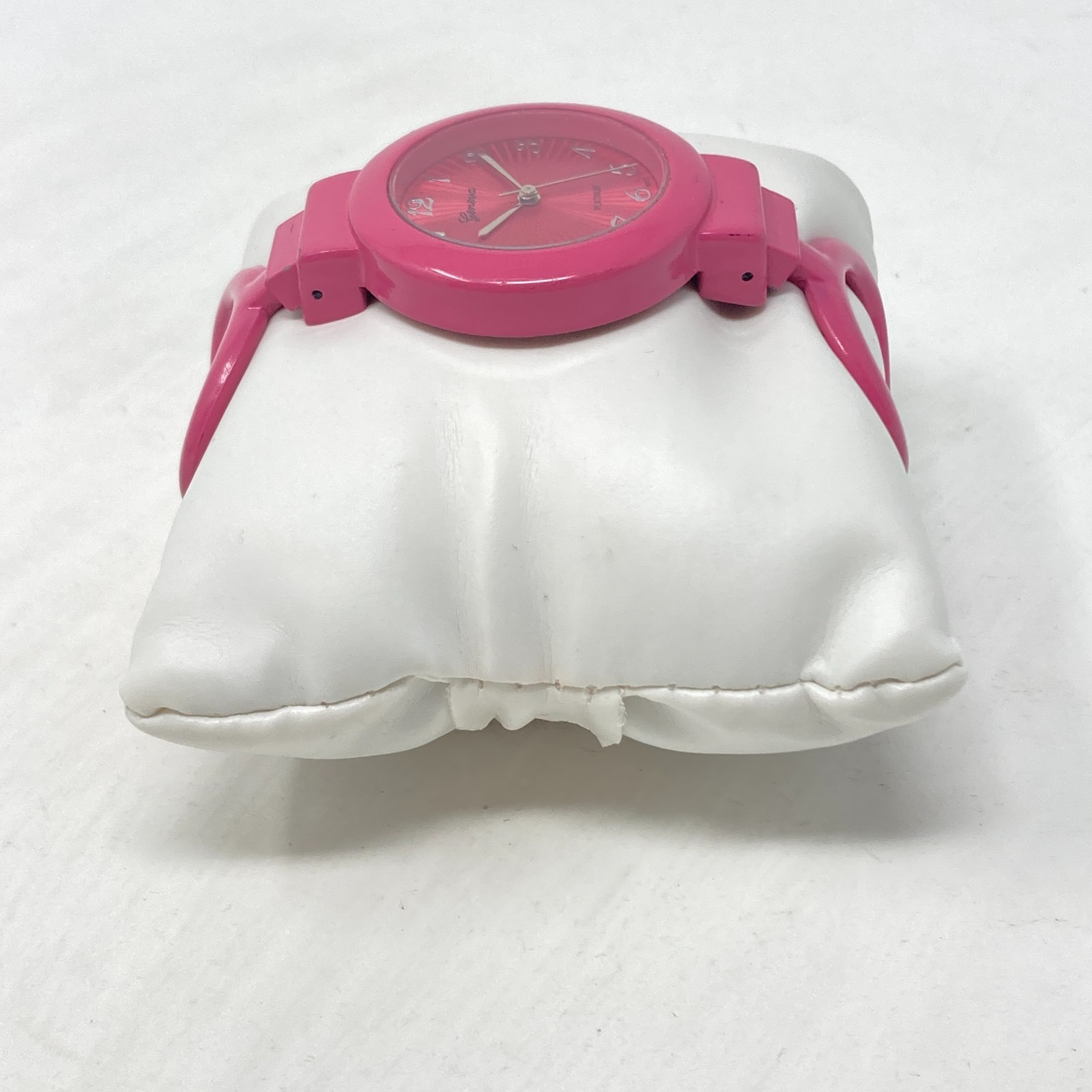Geneva Cuff Watch Women 35mm Pink Hinged Cuff Starburst Dial New Battery 6.25″