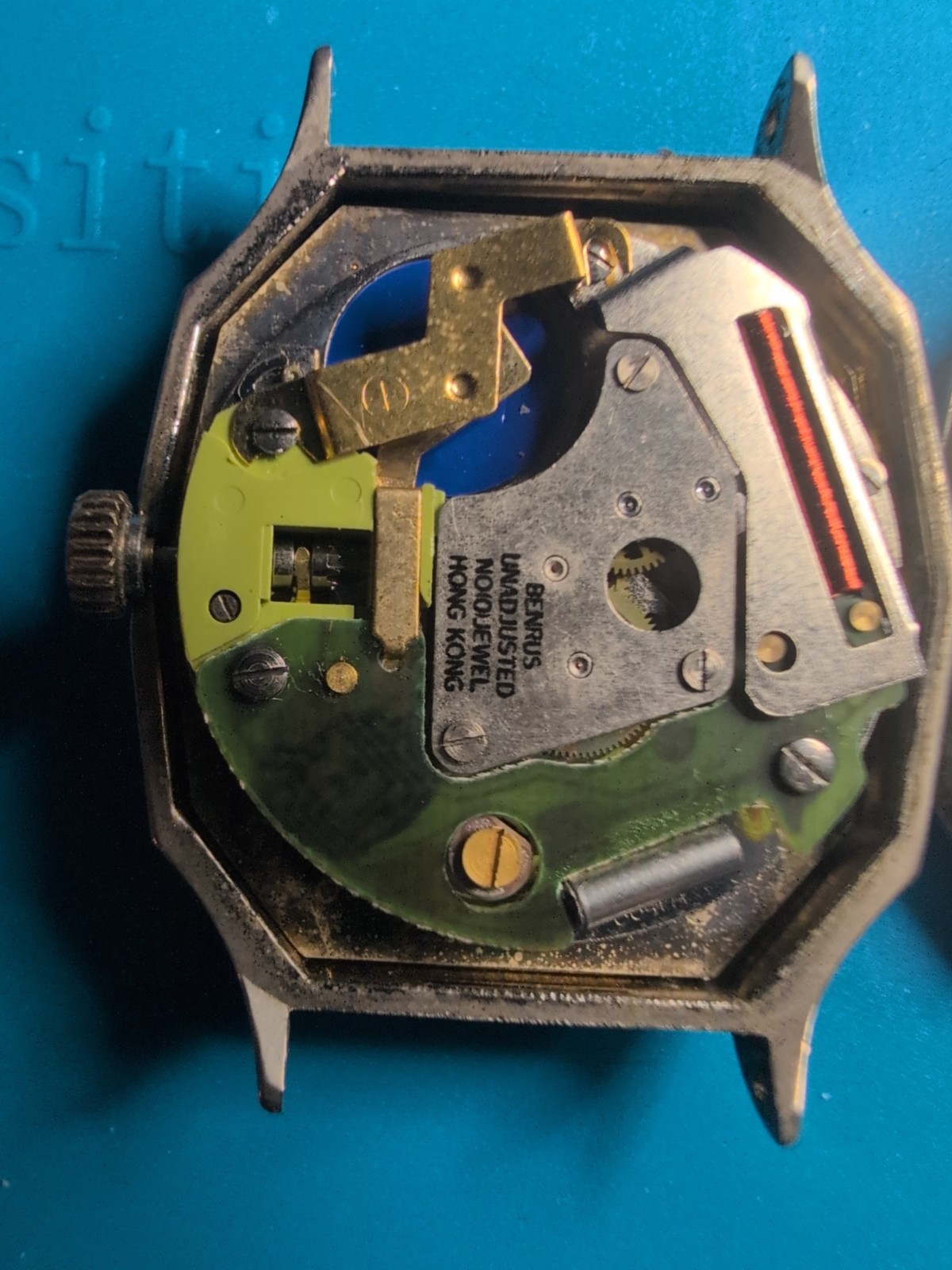 Clinton By Benrus Quartz Tank Style Watch – HEAD ONLY – PROJECT