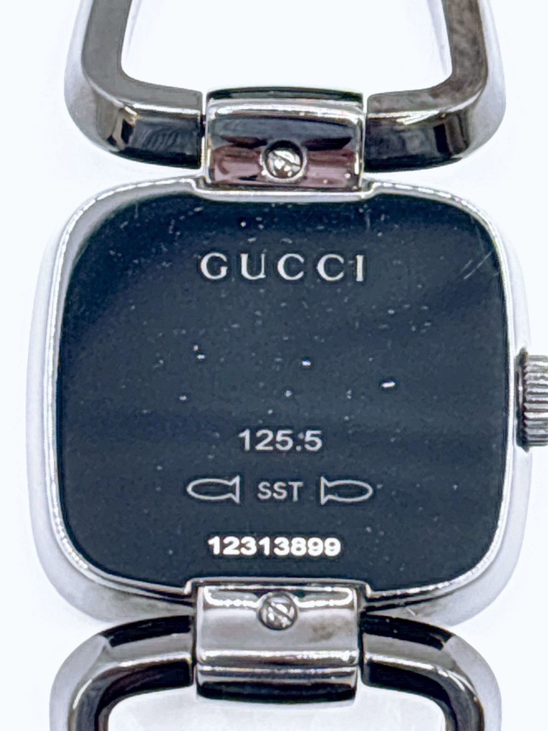 GUCCI 125.5 G Collection Women’s Quartz Watch Black Dial Stainless Steel