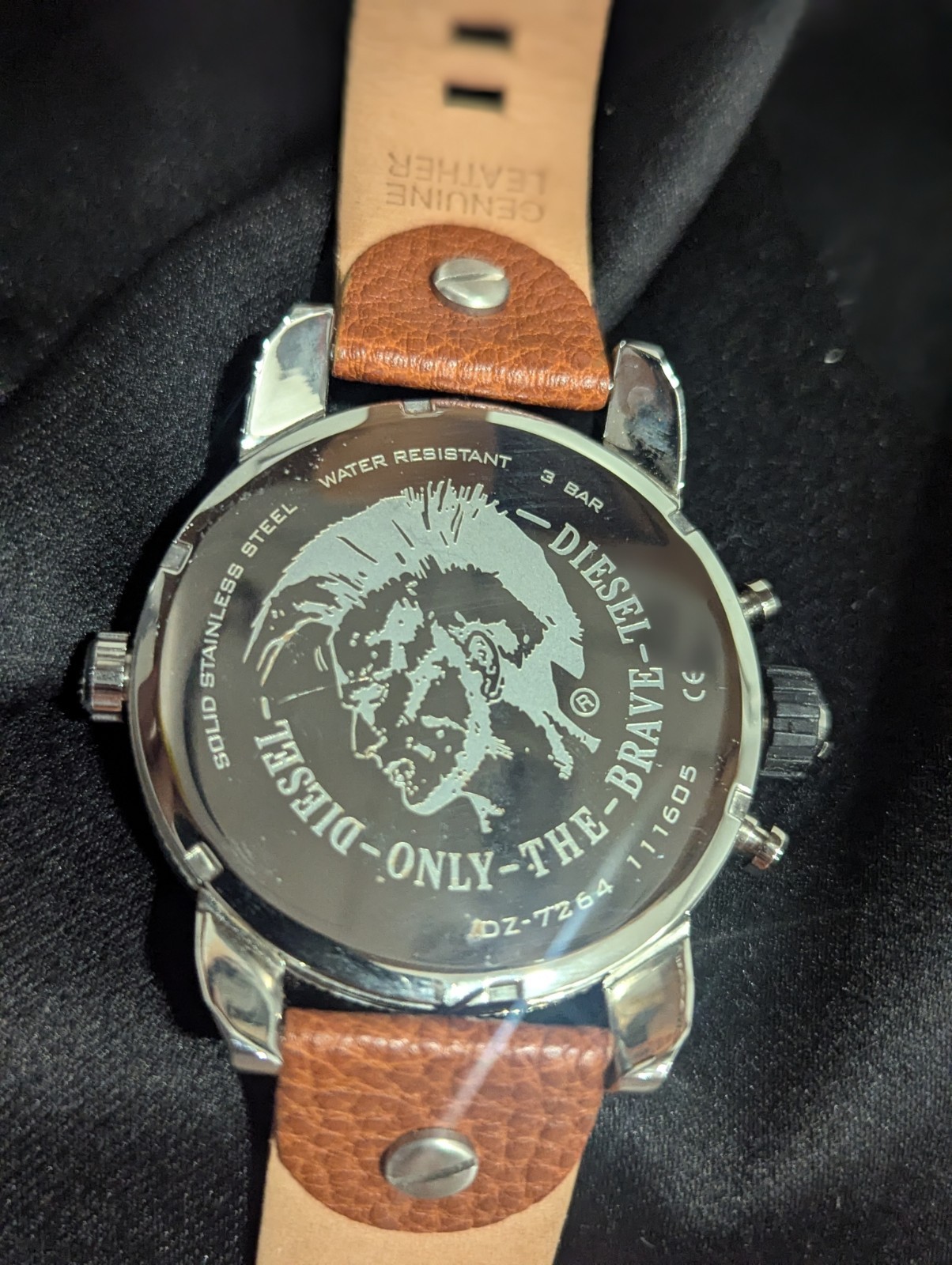 Diesel Only The Brave Men’s Quartz Chronograph Date 30m Brown Leather