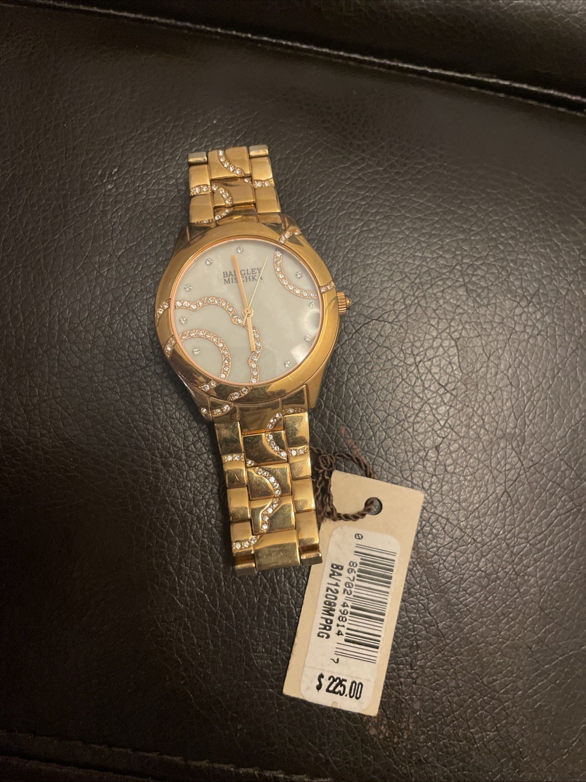 Badgley Mischka BA/1208MPRG Rose Gold-Tone Swarovski Crystals Women’s Watch $225
