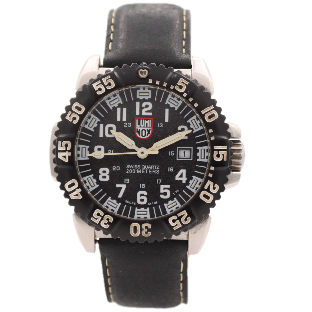 44mm Luminox 3150 Polycarbonate Quartz Wristwatch Ronda 515 Swiss Steel 200M