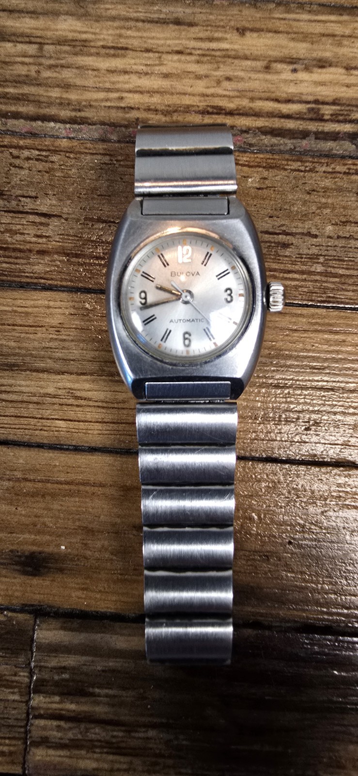 Vintage 1971 Bulova N1 Automatic 17J Cal 7 BCAC 22mm Ladies Watch Stainless