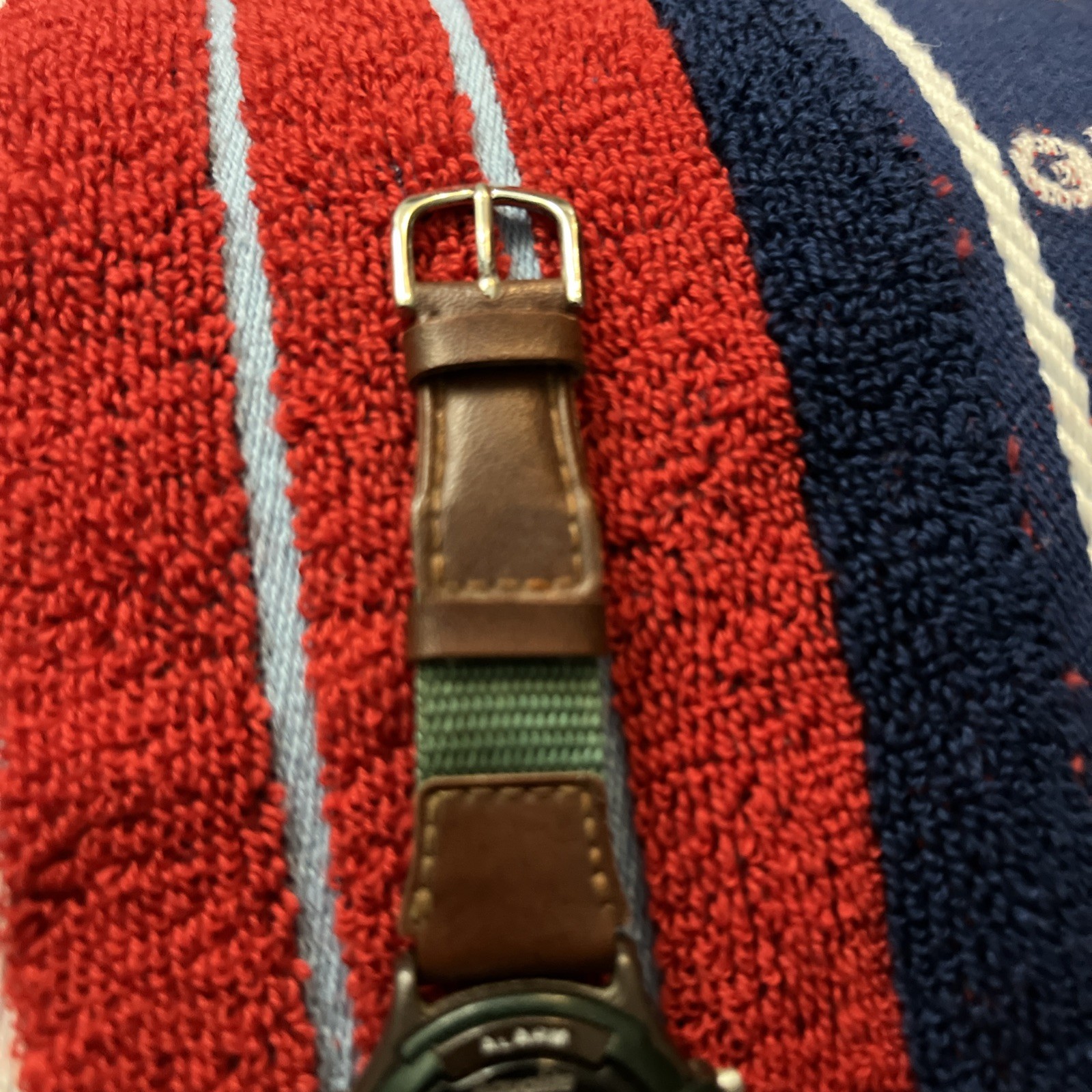 Vintage Mens Aqualite Chrono WR 100 ft Back Light Brown