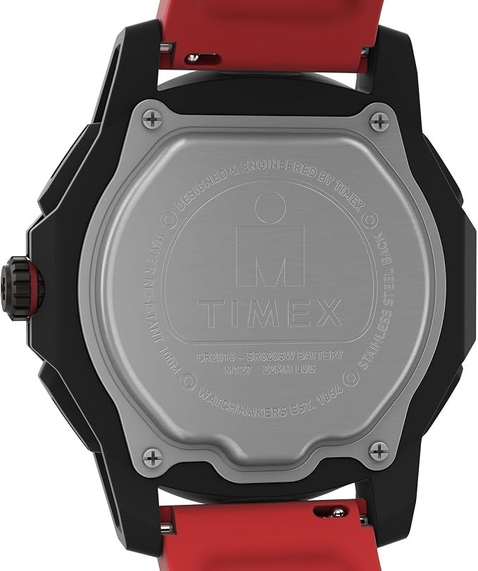 New Timex Ironman Adrenaline Men’s 46.5mm Analog-Digital Red Watch TW2W53700