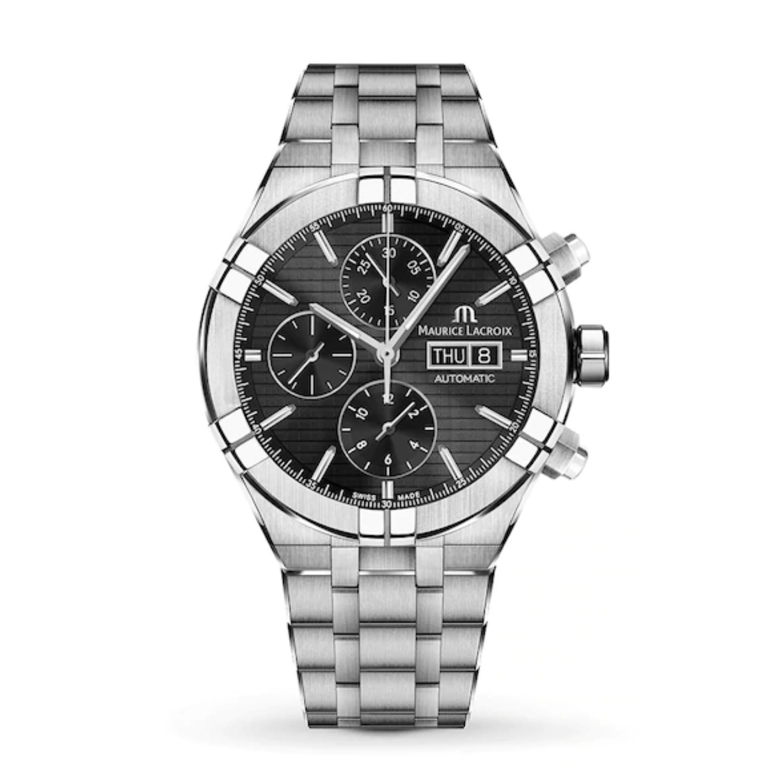 Maurice Lacroix AI6038-SS002-330-1 Men’s Aikon Black Automatic Watch