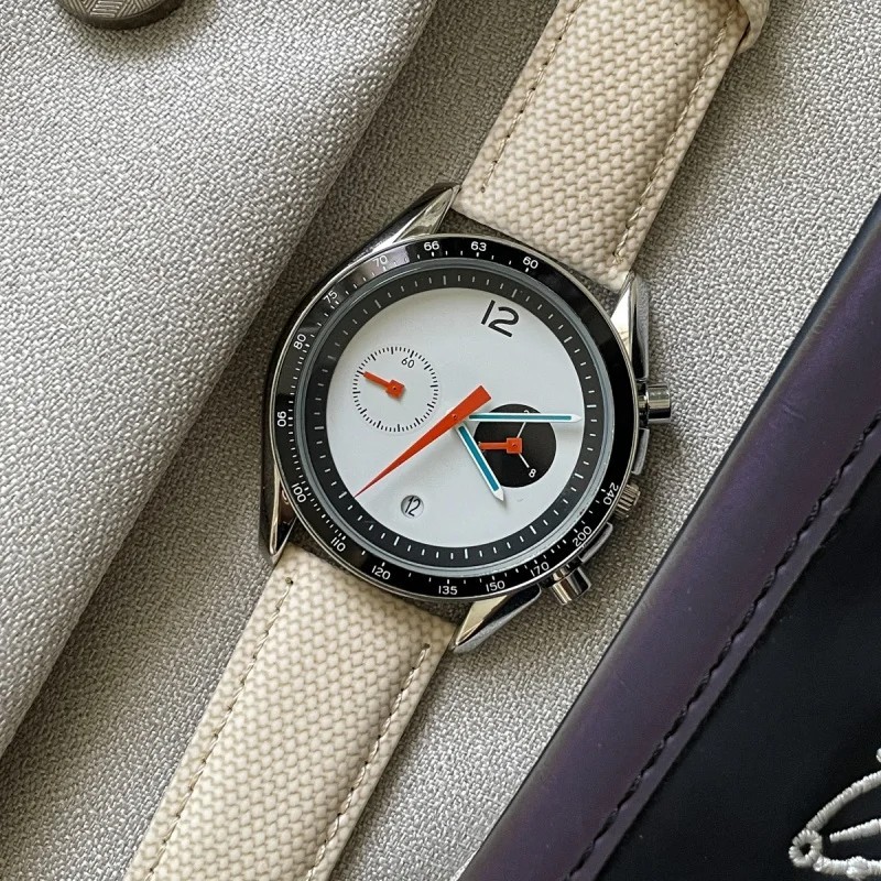 Pulsar Phantom Silver Sci-Fi Watch | Scientist Orange Space Chronograph