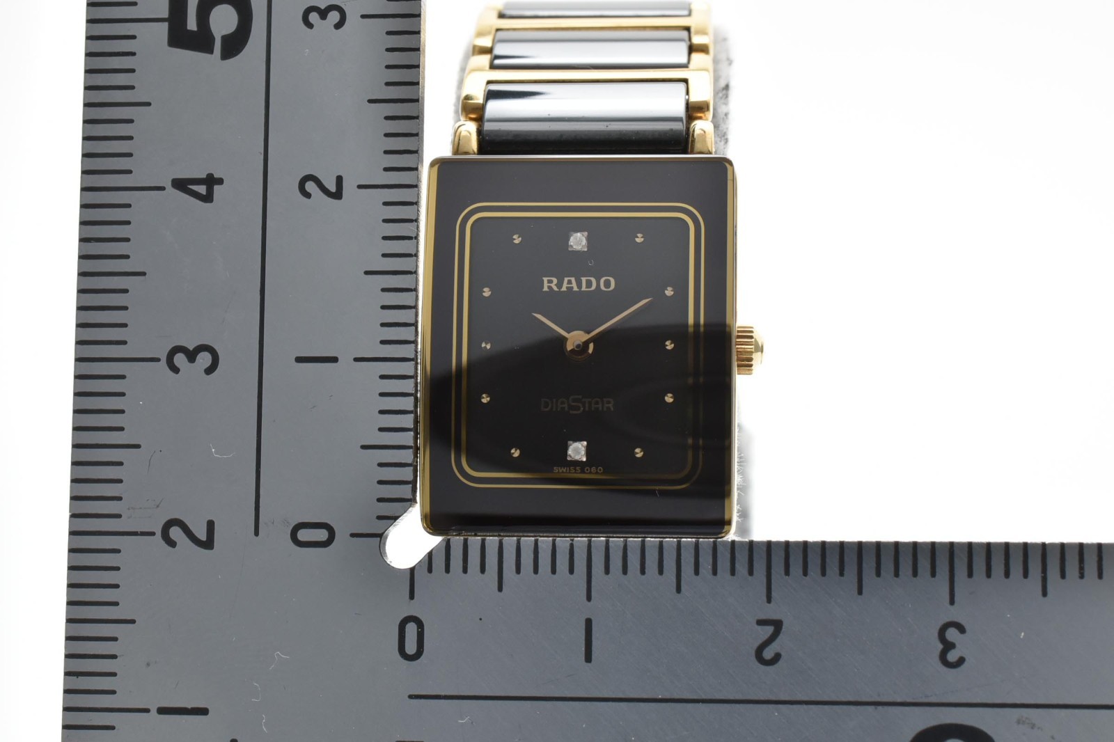 [N MINT] RADO Diastar 153.0249.3 2P Diamond Gold 18mm Qz Ladies Watch JAPAN